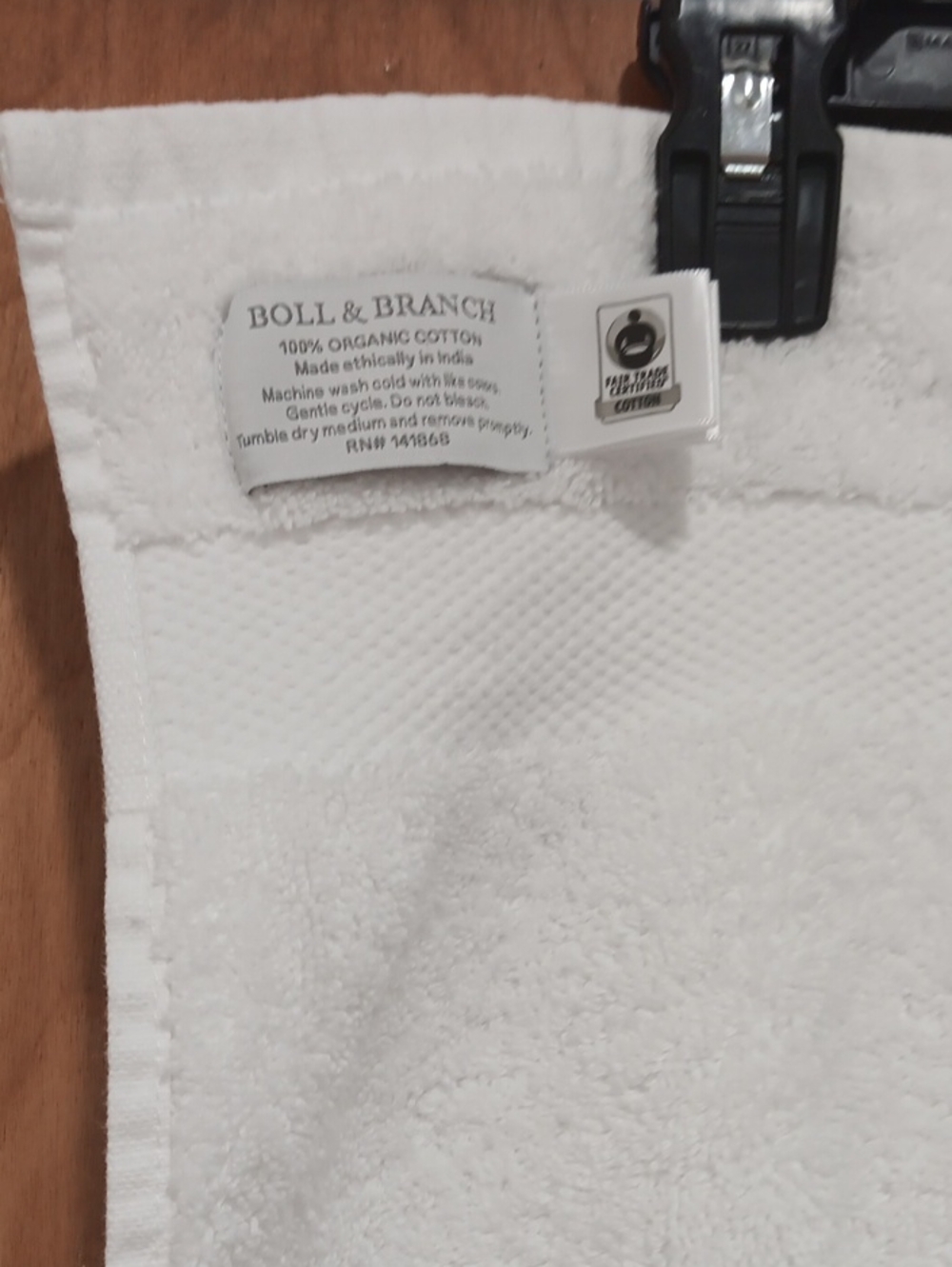 Boll & Branch White Organic Cotton Towel